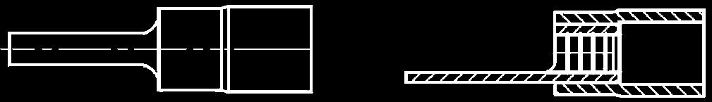 Design: DIN 46231 concern only the tubular part of terminal. Crimping tools: p. 3/24. Игольные наконечники с изоляцией, типа KPI... PCV Изоляция: поливинилхлорид (PCV). Рабочая темп.: -10 +75 C.