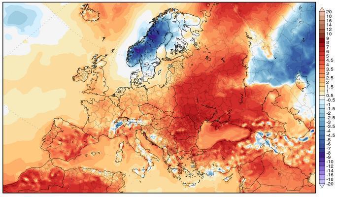 c): Odchylenie wielkości opadów atmosferycznych od normy w Polsce i krajach