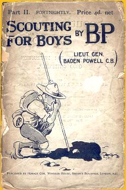 Andrzej Małkowski tłumaczy na język polski podręcznik Roberta Baden Powella Scouting for boys Zadanie to otrzymał jako karę za spóźnienie się na spotkanie