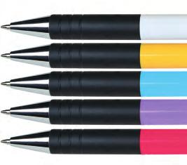 122 Artykuły piśmienne i kreślarskie Długopis YOKIS ABP88473 M&G Długopis automatyczny. Plastikowa obudowa oraz czarny klips i gumowy uchwyt ułatwiający trzymanie. Grubość linii pisania: 0,7 mm.