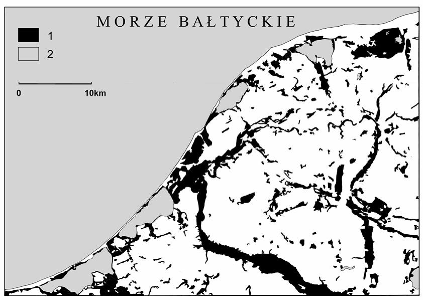 1 łąki i pastwiska; 2 wody (Plit 2009a) Fig. 25.