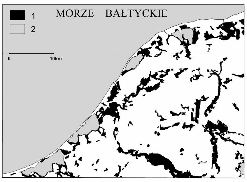 1 łąki i pastwiska; 2 wody (Plit 2009a) Fig. 27.