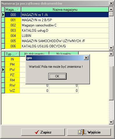 VinCent - moduł GM 21.1 Numeracja dokumentów magazynowych. W przypadku dokumentów magazynowych musimy ustawić numerację każdego typu dokumentu dla każdego z istniejących magazynów.