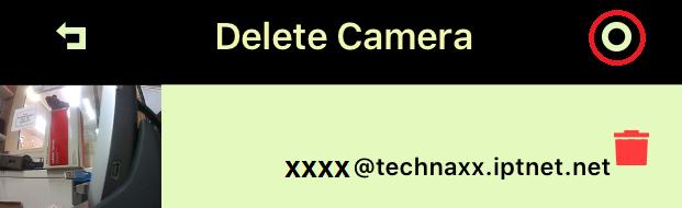 4.4 Delete Camera (Usuwanie kamery) ( Usuń) Nacisnąć ikonkę Usuń kamerę Delete Camera (Usuwanie kamery) kamery do systemu. Wybierz kamerę do usunięcia i naciśnij przycisk. w celu dodania 4.