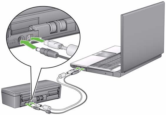 4. Wtyczkę znajdującą się na drugim końcu kabla USB do przesyłu danych podłącz do