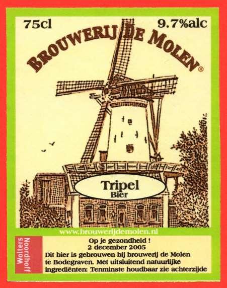 Etykiety piwne Holandia rzemieślniczy browar De Molen w