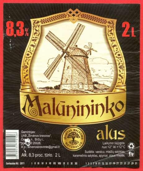 Etykieta piwna - Litwa browar
