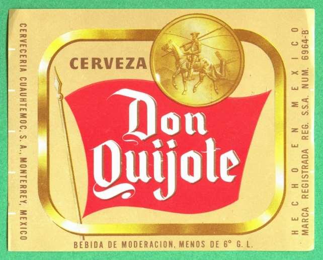 Etykiety piwne - Meksyk browar Cervecería Cuauhtémoc