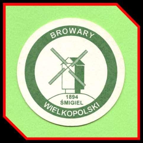 Podstawka pod kufel - Polska Browar Bawarski w Śmiglu z 1894 r.