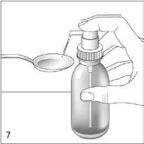 Pod wylot dyszy pompki należy podstawić szklankę z niewielką ilością wody lub łyżkę, a następnie mocnym, lecz spokojnym ruchem (nie za