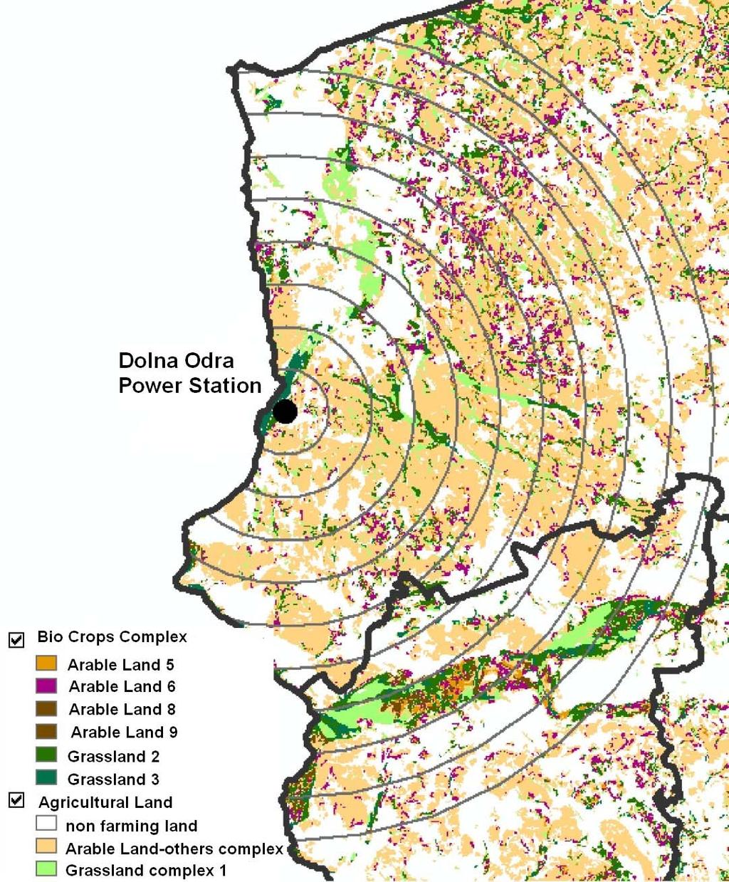 Geographic information system to determine resources of biomass and guidelines for the logistics in support of the power station Dolna Odra Figure 1.