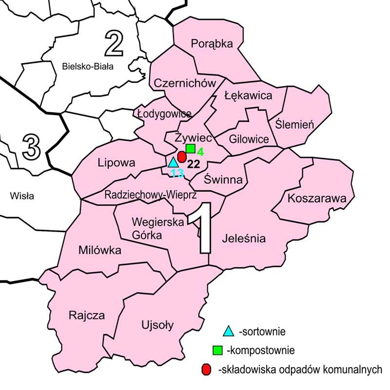 System gospodarki odpadami komunalnymi Region 1 ODPADY KOMUNALNE