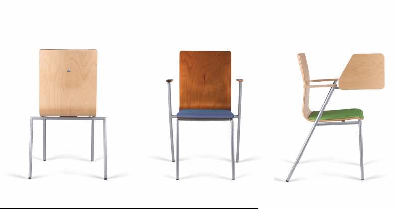 hugo Krzesło konferencyjno biurowe na metalowym stelażu w opcji z podłokietnikiem.