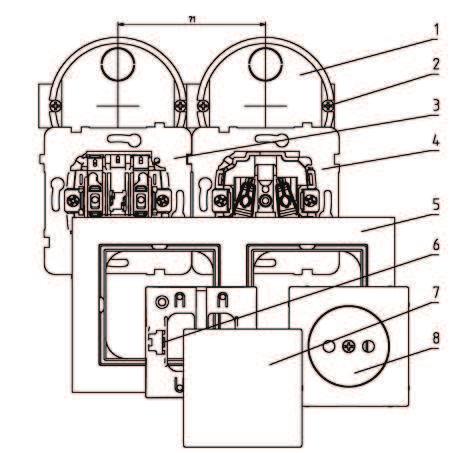 Instrukcje montażu series Installation instructions Wyroby serii Sonata przeznaczone są do montażu podtynkowego w puszkach ø 60 mm.