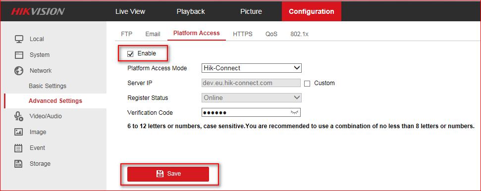 Product: Cameras, NVRs, DVRs Page: 4 of 6 Metoda 2: Uruchomienie Hik-Connect poprzez webserwer (przeglądarkę) Kroki: a. Zaloguj się na webserwer urządzenia; b.