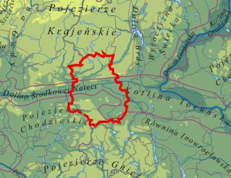 Green Key Aktualizacja Programu Ochrony Środowiska dla Gminy Kcynia 2.2. POŁOŻENIE GEOGRAFICZNE Zgodnie z fizyczno - geograficzną regionalizacją Polski, wg J.