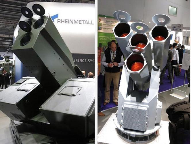 oparte o lasery dużej mocy. Systemy takie testowane były przez wojsko w USA (Laser Weapon System - LaWS) oraz w Niemczech (firma Rheinmetal [10]) rys 11.