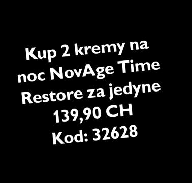 PP 28 Kup 2 kremy na noc Novage Ecollagen za jedyne 89,90 CH Kod: 31545 W zestawie: - Krem rozjaśniający na noc, 50 ml - Rozjaśniający tonik, 200 ml - Rozjaśniający