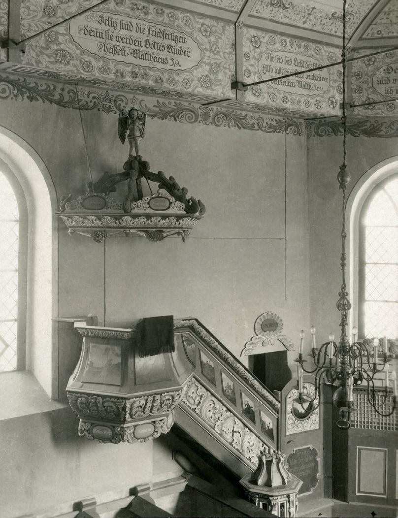 CHRZCIELNICA NA ZDJĘCIACH ARCHIWALNYCH Wnętrze kościoła w Jamnie, przed 1931, źródło: Bilder