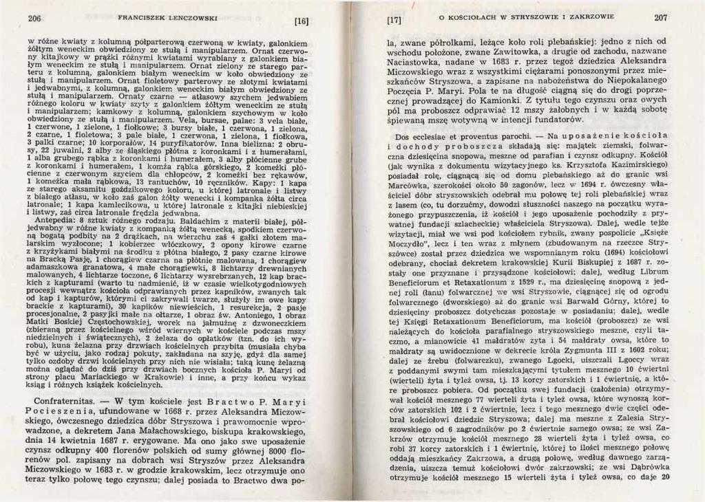 w różne kw iaty z kolum ną półparterową czerw oną w kw iaty, galonkiem żółtym w eneckim obw iedziony ze stułą i m anipularzem.