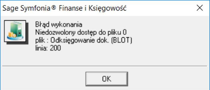 FAQ - NAJCZ CIEJ ZADAWANE PYTANIA I PROBLEMY 1 Komunikat: B d wykonania Niedozwolony dost p do pliku... Dodatek nie wspó pracuje z wersj Symfonii, w której jest uruchamiany.