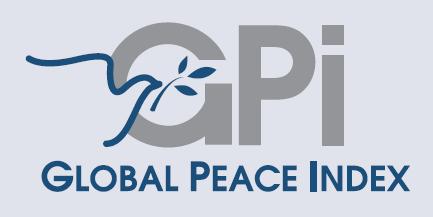 GPI Wskaźnik Pokoju Światowego obecność lub brak pokoju; na podstawie 23 wskaźników wybranych przez panel ekspertów.