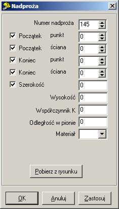 Dokumentacja techniczna: Dane konstrukcji 3.2. Zaznaczanie nadproży W celu rozpoczęcia zaznaczania na rysunku nadproży należy: 1. Mieć na rysunku zaznaczone przynajmniej dwie ściany. 2.