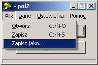 Wskazówka: Zamiast wybierać z głównego menu pozycje Plik Zapisz możesz w głównym okienku programu POL, nacisnąć klawisze Ctrl-S. 7.2.