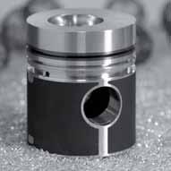 In some types of the diesel engine pistons we also install steel made compensating inserts in the piston skirt.