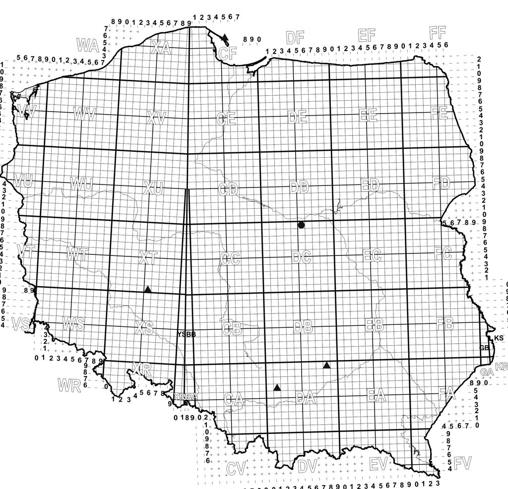 Motyka et al. Andrena gallica and Andrena assimilis in Poland Fig. 2. Distribution map of Andrena gallica Schmied.: p published records; verified specimen. season: from April till August.