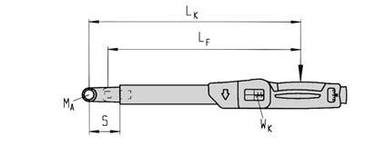 długości S F, koniecznym jest przeliczenie wartości ustawionej/wyświetlonej dla stosowanego klucza dynamometrycznego. UWAGA!