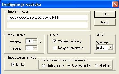 wydruku na ekranie monitora) możliwy jest po wybraniu polecenia Podgląd wydruku. Polecenia te również znajdują się w menu Plik. Rys. 5.10. Okno dialogowe Konfiguracja wydruku.