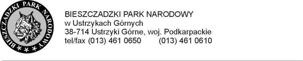 Lutowiska, listopad 2011 MONITORING ZWIERZĄT DRAPIEśNYCH ZACHODZĄCYCH NA OBSZAR BIESZCZADZKIEGO PARKU NARODOWEGO W SEZONIE 2010/2011 B.Pirga 2004.