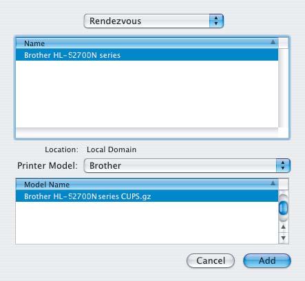 Jeżeli do sieci podłączono więcej takich samych modeli drukarki (HL-5270DN), adres ethernetowy (adres MAC) zostanie wyświetlony po nazwie modelu. Instrukcja obsługi dla sieci Rozdział 6.