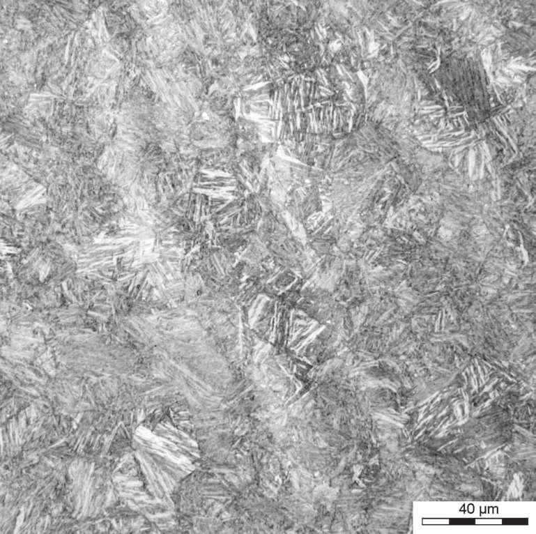 i 6. W wyniku przemiany powyżej MS w temperaturach 255 C i 235 C powstaje jednorodna struktura składająca się z pakietów listew bainitu dolnego (Rys. 5a, b).