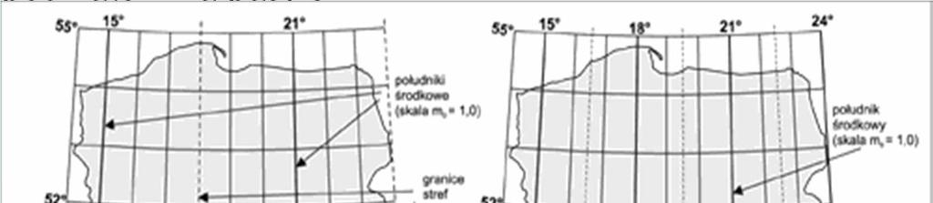 Układy współrzędnych układ 1942 Do połowy lat 60-tych obowiązywał w Polsce