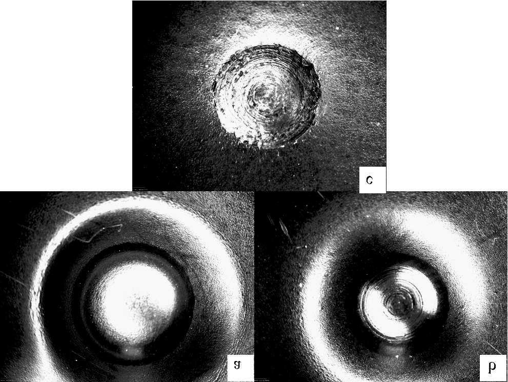 10 ): a) na pod³o u o gruboœci 0,5 mm, b) na pod³o u o gruboœci 1,0 mm, c) na pod³o u o gruboœci 3,0 mm obci¹ nika z wysokoœci 85 cm widoczne by³o pêkniecie po ca³ym obwodzie (Rys.