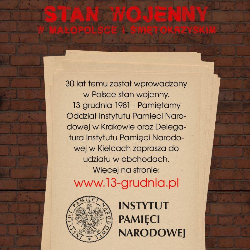 13grudnia81.pl Źródło: http://www.13grudnia81.pl/sw/34-rocznica/obchody-30-rocznicy-wp/9490,krakow.html Wygenerowano: Poniedziałek, 4 grudnia 2017, 13:13 Kraków Małopolskie obchody 30.