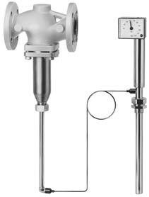 Regulatory temperatury bezpoœredniego dzia³ania Regulator temperatury typ 4 z odci¹ onym ciœnieniowo jednogniazdowym zaworem przelotowym Zastosowanie Regulator temperatury dla instalacji grzewczych z