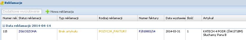 zawarte są w niej niepoprawne dane, istnieje możliwość anulowania zgłoszonej reklamacji poprzez naciśnięcie na danej reklamacji prawego przycisku myszy i