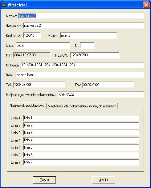 SOSPA System Obsługi SPA_ j Rys. 69. Okno wprowadzania danych o właścicielu. 10.5. UŻYTKOWNICY Tabela użytkowników (Rys.