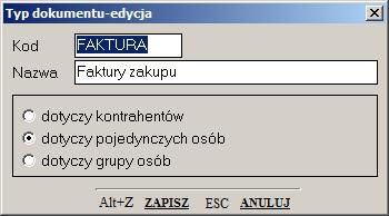 Dopisując dokumenty musimy określić istotną jego właściwość: Ten wybór przesądza o sposobie zbierania informacji.