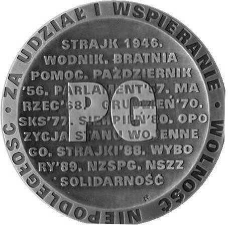 19 MEDAL NIEPOKORNI NA POLITECHNICE GDAŃSKIEJ 1945-1989 W 2010 roku został wybity w Mennicy Polskiej w nakładzie 1000 egzemplarzy medal Niepokorni na Politechnice Gdańskiej, zaprojektowany przez dr