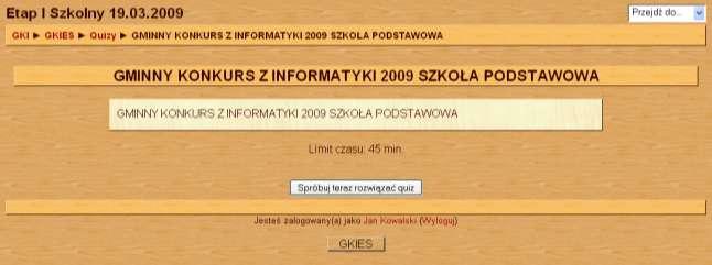 Krok 4. Po zalogowaniu należy sprawdzić poprawność danych, tj. imię i nazwisko osoby logującej się. Krok 5.