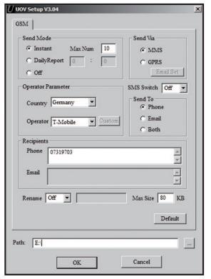 Wyłącz aparat i wyjmij kartę SD! Następnie zapisz oprogramowanie na komputerze. Otwórz plik ZIP i plik GSMsetup.exe!