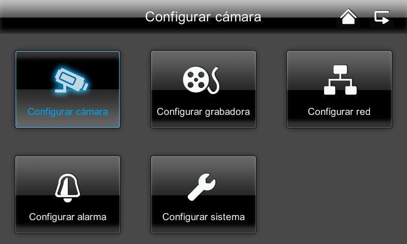 Español 7.4 Configuración Bajo el punto de menú Configuración se puede elegir entre los siguientes puntos: 7.4.1 Configuración de la cámara Elegir cámara para emparejar 1.