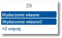 Rozdział 6 Przeglądanie terminarza wydarzeń Użytkownik ma możliwość przejścia do poprzedniego/kolejnego miesiąca w widoku terminarza za pomocą przycisków nawigacyjnych,.