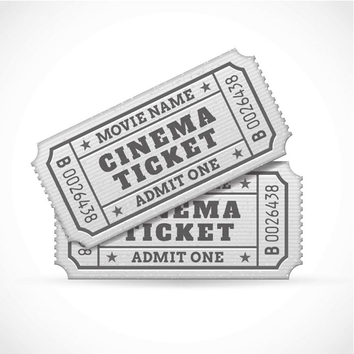 bilety do kina lub gry