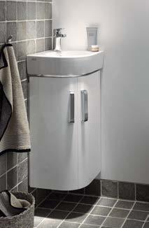 tyłu. Natomiast rozwiązania narożne zapewniają swobodę w projektowaniu łazienek o każdym kształcie i powierzchni.