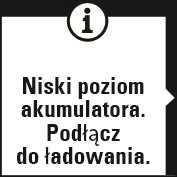 1. Podłącz złącze micro-usb do portu USB urządzenia M400, a drugi koniec kabla do komputera. 2. Wyświetlony zostanie komunikat Ładowanie. 3.